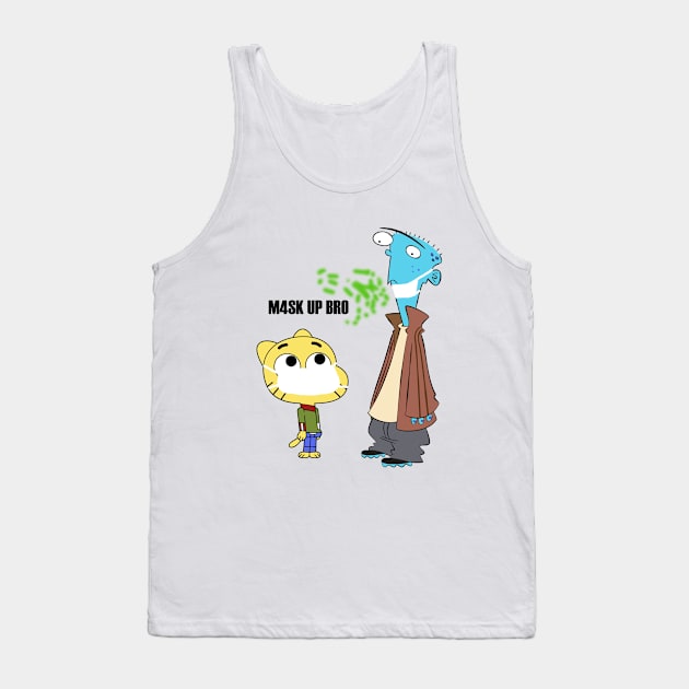 GUMBALL AND ED EDD AND EDDIE MASK UP Tank Top by GClothes